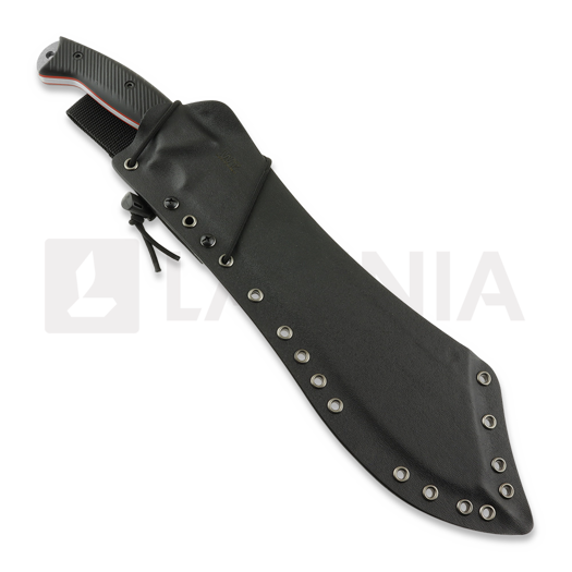 Work Tuff Gear Warhammer, rugged, black G10 with red liner