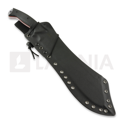Work Tuff Gear Warhammer, rugged, black G10 with red liner