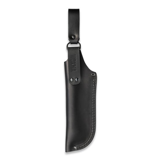 Woxna H&auml;lsing 180 mm + Alfta Leather sheath S&auml;ge, schwarz