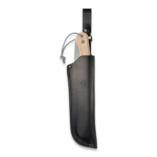 Woxna H&auml;lsing 250 mm + Alfta Leather sheath S&auml;ge, schwarz