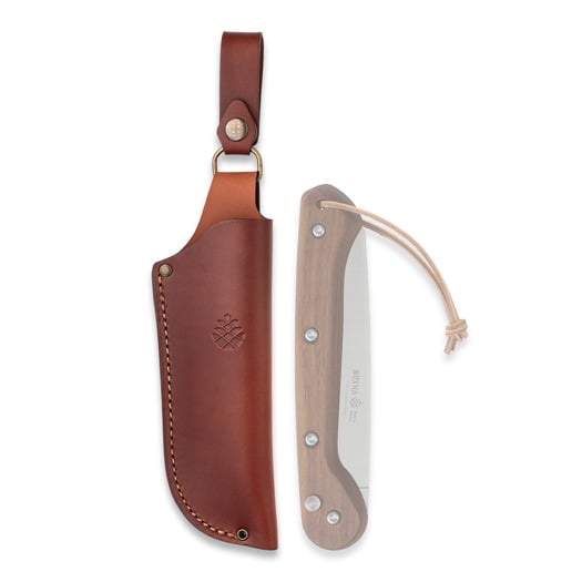 Woxna Söderfors 180 mm + Alfta leather sheath מסור מתקפל, cognac