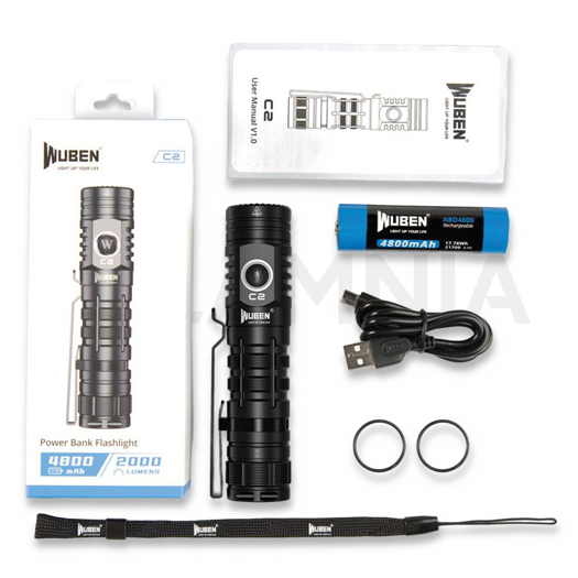 Wuben C2 Power Bank flashlight