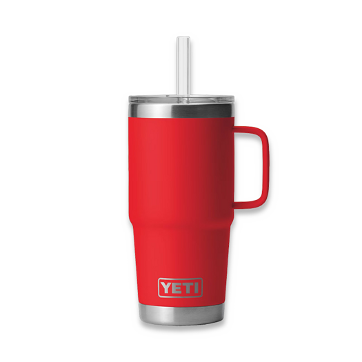 YETI Rambler Straw Mug, resque red