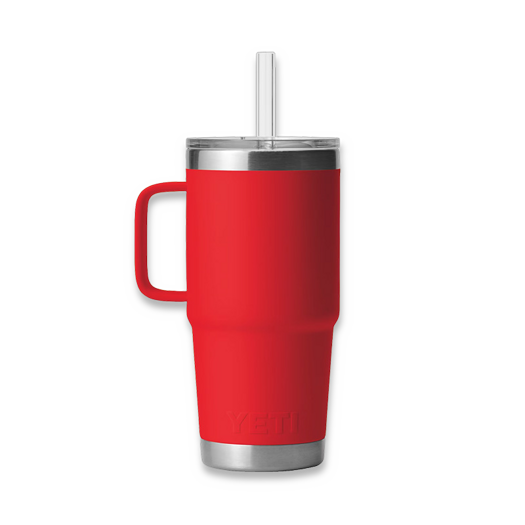 YETI Rambler Straw Mug, resque red