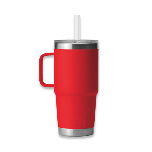 YETI Rambler Straw Mug, resque red