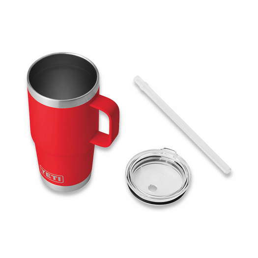 YETI Rambler Straw Mug, resque red