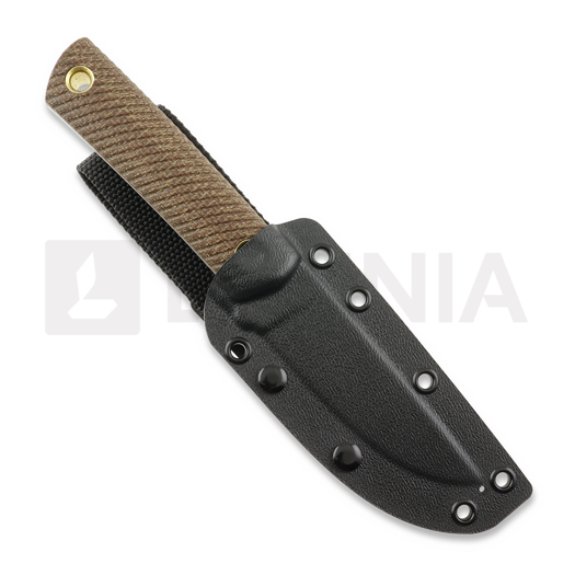 Za Pas EC95 Messer, Brown Micarta, Satin