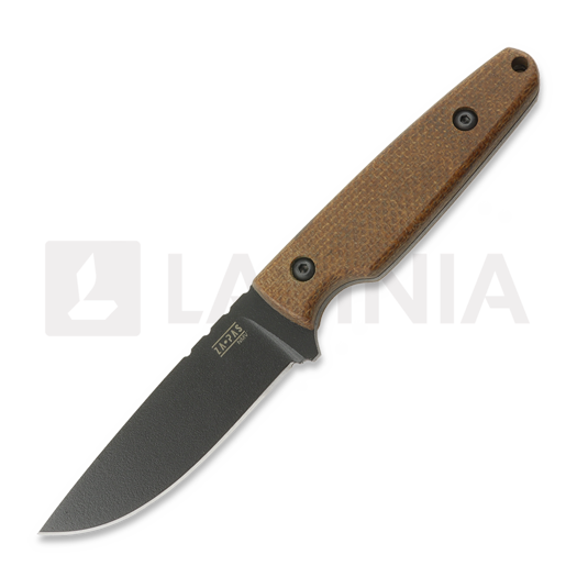 Za Pas Handie ナイフ, Brown Micarta, Black Coating