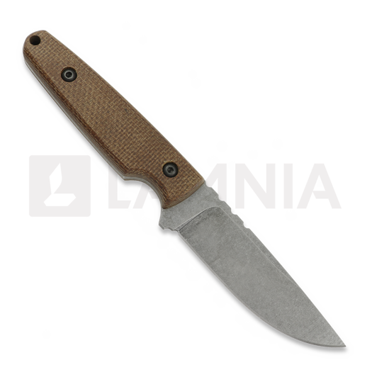Coltello Za Pas Handie, Brown Micarta, Stonewash