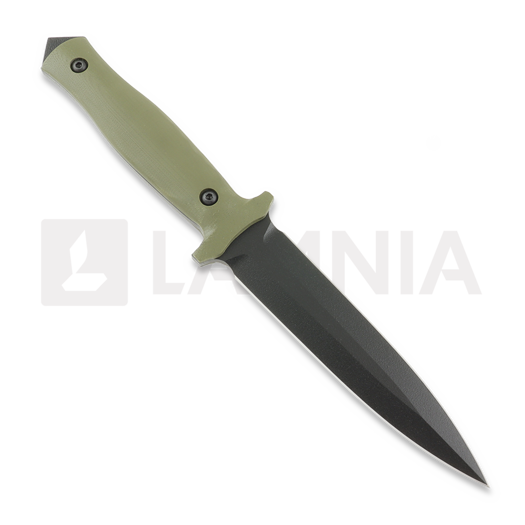 Za Pas RH2 Dagger veitsi, OD Green G-10, Black Coating