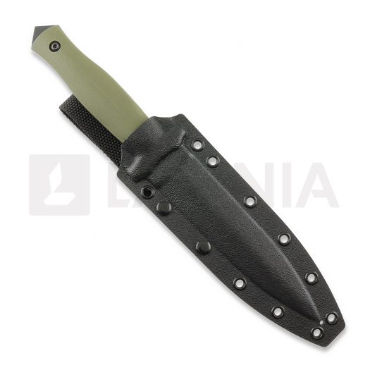 Za Pas RH2 Dagger veitsi, OD Green G-10, Black Coating