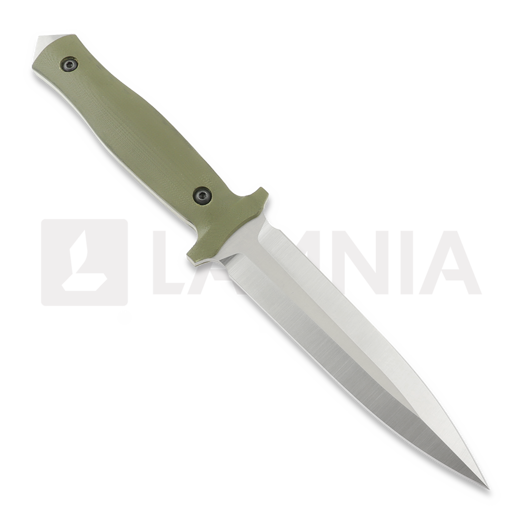 Za Pas RH2 Dagger veitsi, OD Green G-10, Satin