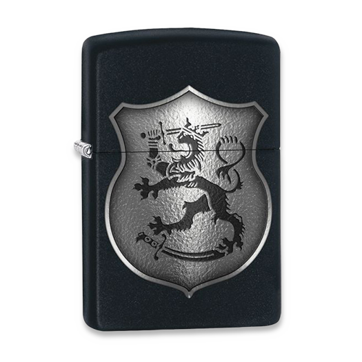 ไฟแช็ค Zippo Finnish Lion, Black Matte