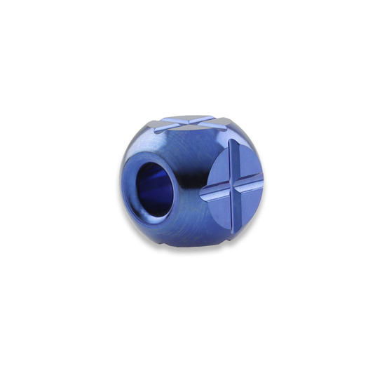Zyac Knives Square Cross Pattern Lanyard Bead, blau
