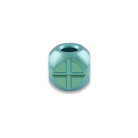 Zyac Knives Square Cross Pattern Lanyard Bead, gr&oslash;n