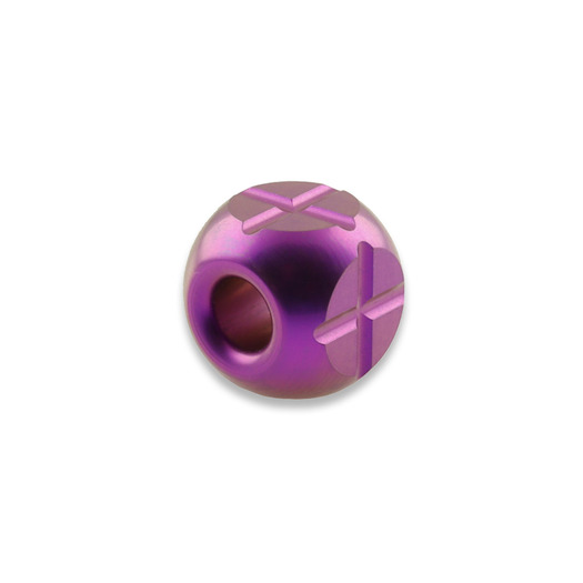 Zyac Knives Square Cross Pattern Lanyard Bead, purppura