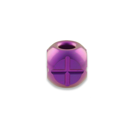 Zyac Knives Square Cross Pattern Lanyard Bead, fialov&aacute;