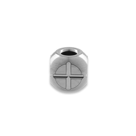 Zyac Knives Square Cross Pattern Lanyard Bead, satin