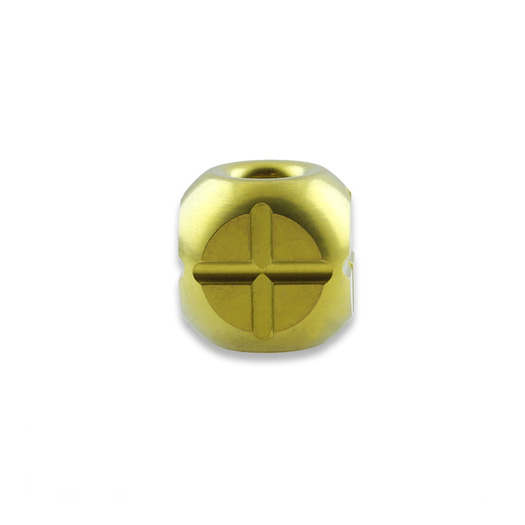 Zyac Knives Square Cross Pattern Lanyard Bead, gul