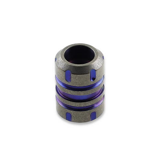 Zyac Knives Titanium Lanyard Bead/Knife Bead in Barrel Shape, sinine