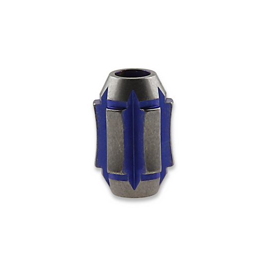 Zyac Knives Titanium Lanyard Bead/Knife Bead in Prism Shape, blau