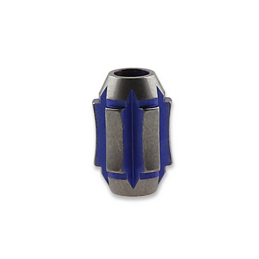 Zyac Knives Titanium Lanyard Bead/Knife Bead in Prism Shape, sinine