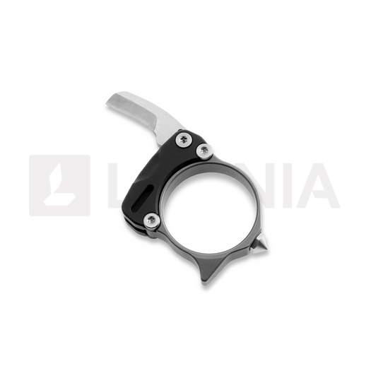 Zyac Knives Titanium Ring k&auml;&auml;nt&ouml;veitsi, musta