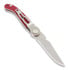 Claude Dozorme Baroudeur aluminium folding knife, red