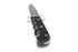 BlackJack Model 14 Halo Attack Finger Grooved Messer, Black Canvas Micarta