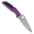 Spyderco Endura 4 折り畳みナイフ, FRN, Flat Ground, 紫 C10FPPR