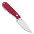 Brisa Necker 70 neck knife, Flat, red micarta, kydex