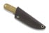 Brisa Necker 70 Scandi neck knife, mustard micarta