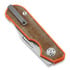 Liong Mah Designs Traveller Spear Point סכין מתקפלת, Brown Micarta