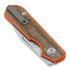 Liong Mah Designs Traveller Clip Point folding knife, Brown Micarta