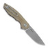 MKM Knives Timavo folding knife, natural canvas micarta MKVP02-NC