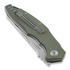 MKM Knives Raut front flipper folding knife, green MKVP01GFGR