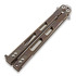 Hinderer Nieves Spanto TI SW Balisong butterfly knife, bronze