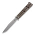 Hinderer Nieves Spanto TI Balisong butterfly knife, battle bronze