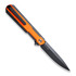 We Knife Peer foldekniv, black TI/orange G10 2015B