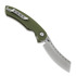 Couteau pliant Red Horse Knife Works Hell Razor P, satin, vert