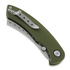 Couteau pliant Red Horse Knife Works Hell Razor P, satin, vert