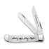 Case Cutlery - Smooth Natural Bone MiniTrapper Worry Less,Pray More
