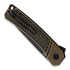 QSP Knife Osprey Linerlock Brass Black folding knife