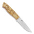 Brisa Trapper 95 knife, N690 Flat, curly birch