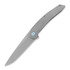 Hog House Knives Model-T Gen2 light blue accents folding knife