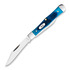 Case Cutlery Caribbean Blue Bone Sawcut Jig Small Swell Center Jack pocket knife 25587