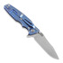 Hinderer Eklipse 3.5" Spearpoint Tri-Way Stonewash Blue Translucent Green G10 folding knife
