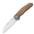 MKM Knives Root folding knife, Natural Canvas Micarta MKRT-NC