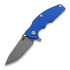 Hinderer Jurassic Magnacut Slicer סכין מתקפלת, Tri-Way Battle Blue, Blue G10