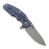 Hinderer Jurassic Magnacut Slicer folding knife, Tri-Way Battle Blue, OD Green G10